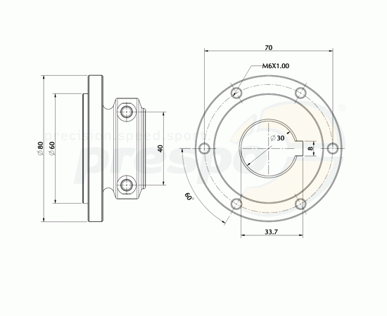 Bild 3 - Bild 10 Bremsscheibenaufnahme Aluminium  MA-20 (MINI)   30mm  