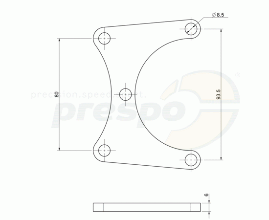 Bild 2 - Adapterplatte Bremssattel  RR MA 20  3F 93,5mm