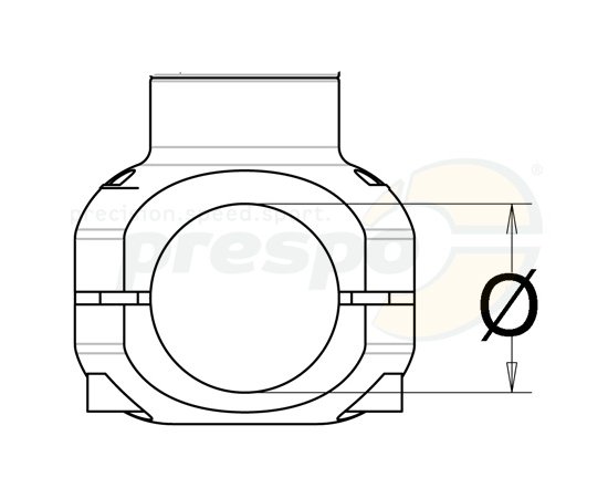 Bild 2 - Rohrklemme Aluminium     30mm   Farbe: schwarz eloxiert