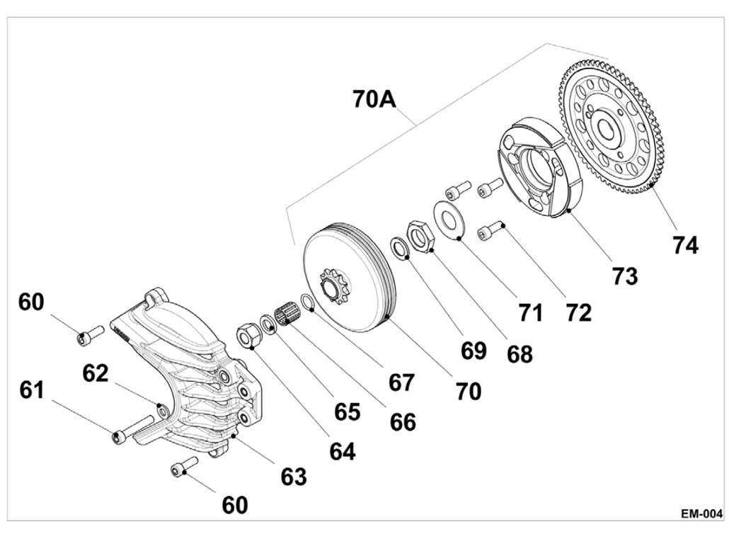 Motoren IAME Ersatzteile IAME GR-3,Kupplung IAME GR-3