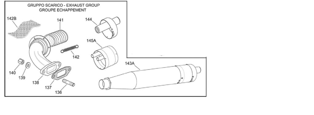 Motoren IAME Ersatzteile IAME Gazelle,Auspuff IAME Gazelle