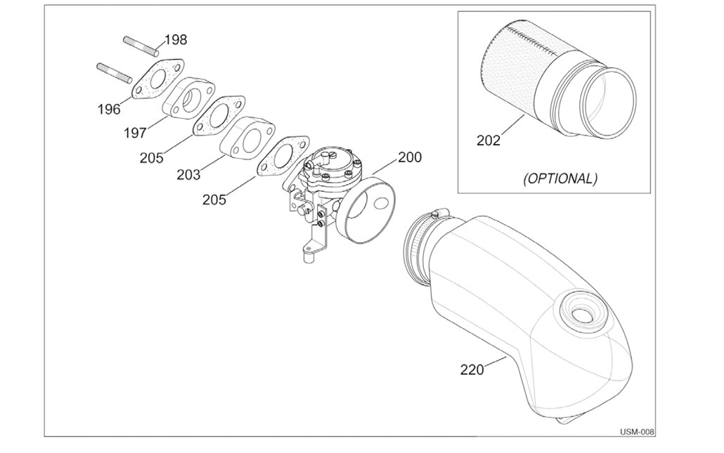 Motoren IAME Ersatzteile IAME Mini-Swift,Ansaugbereich IAME Mini-Swift