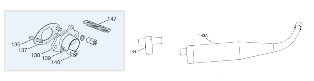 Motoren IAME Ersatzteile IAME Mini-Swift,Auspuffanlage IAME Mini-Swift
