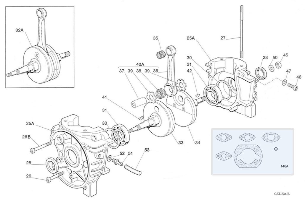 Motoren IAME Ersatzteile IAME Mini-Swift,Kurbelgehuse IAME Mini-Swift