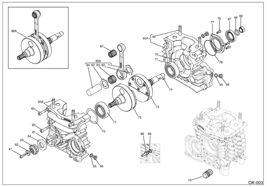 Motoren IAME Ersatzteile IAME REEDSTER IV,Kurbelgehuse IAME REEDSTER IV