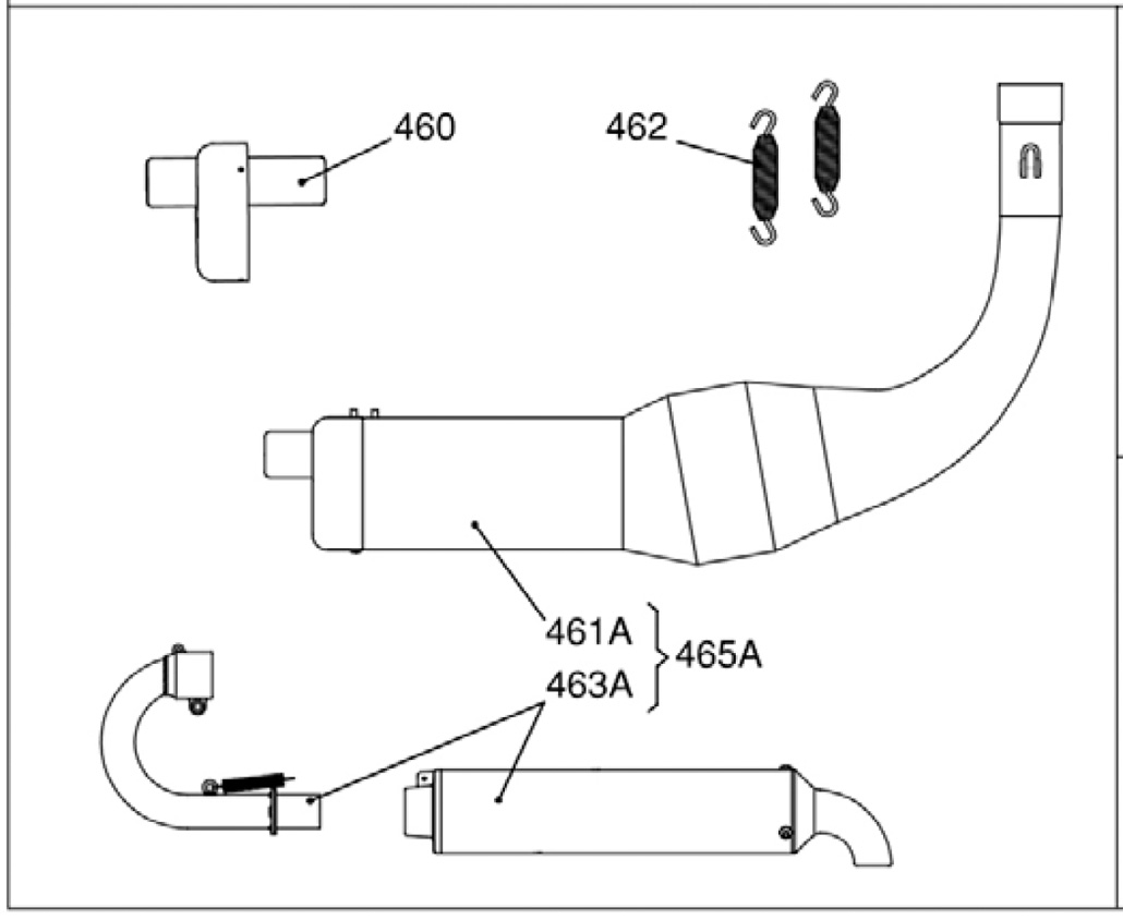 Motoren IAME Ersatzteile IAME REEDSTER V,Auspuffanlage REEDSTER V