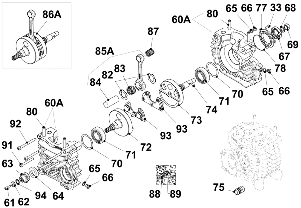 Motoren IAME Ersatzteile IAME REEDSTER V,Kurbelgehuse IAME REEDSTER V