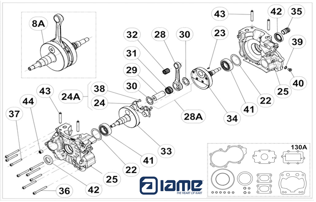 Motoren IAME Ersatzteile IAME S125,Kurbelgehuse IAME S125