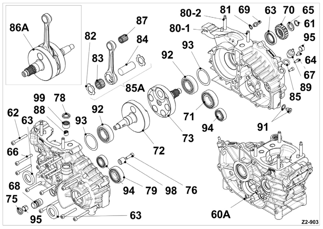 Motoren IAME Ersatzteile IAME SCREAMER III,Kurbelgehuse SCREAMER III