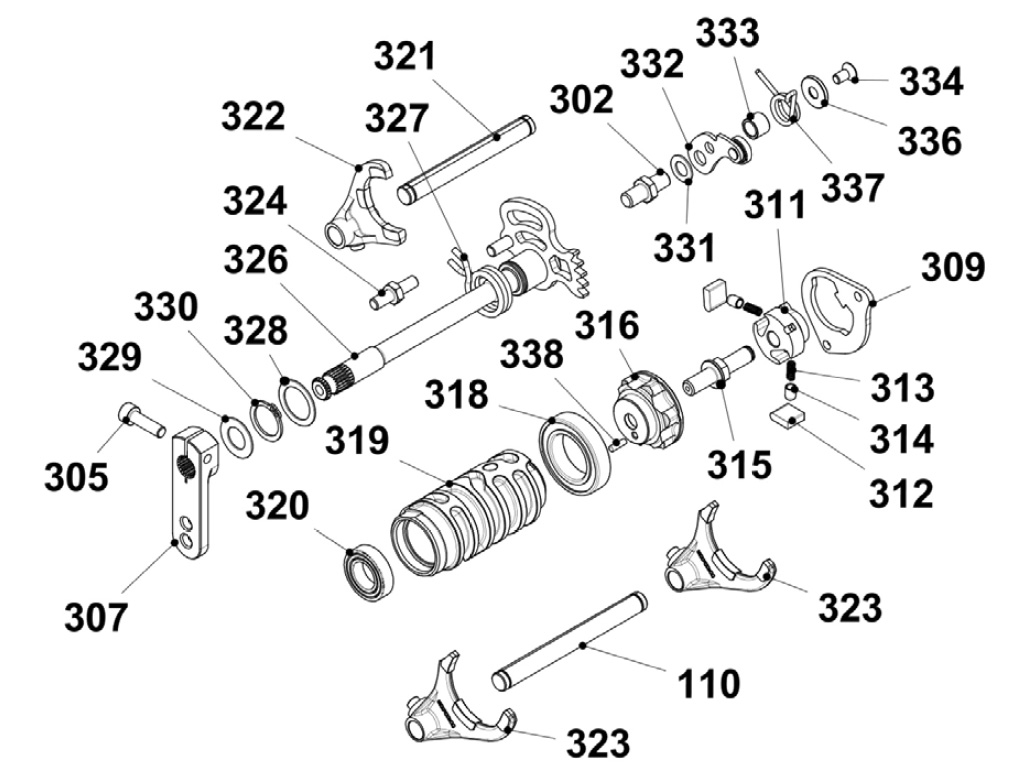 Motoren IAME Ersatzteile IAME SCREAMER III,Schaltung SCREAMER III