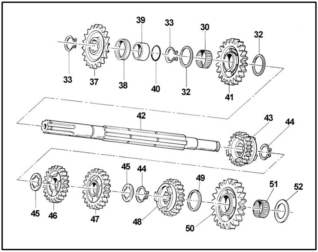 Motoren TM Ersatzteile K9 C,Schaltwelle K9 C