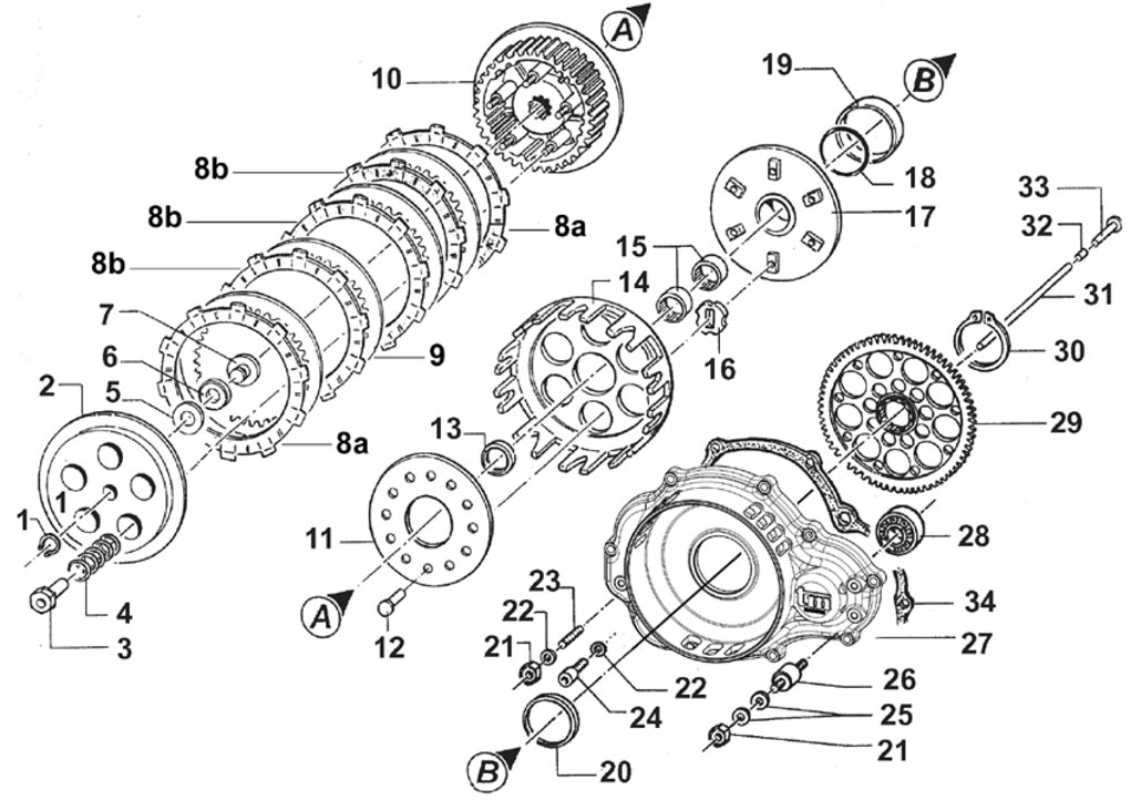 Motoren TM Ersatzteile KZ 10,Kupplung KZ 10