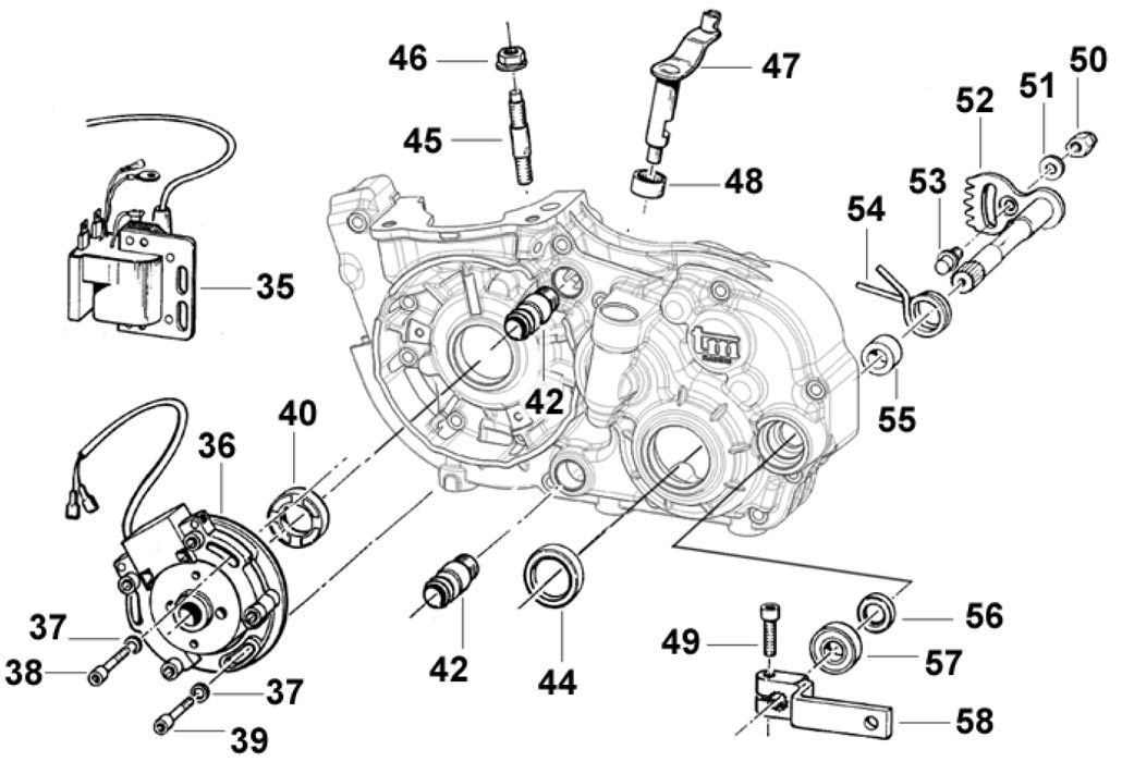 Motoren TM Ersatzteile KZ 10,Kurbelgehuse II KZ 10