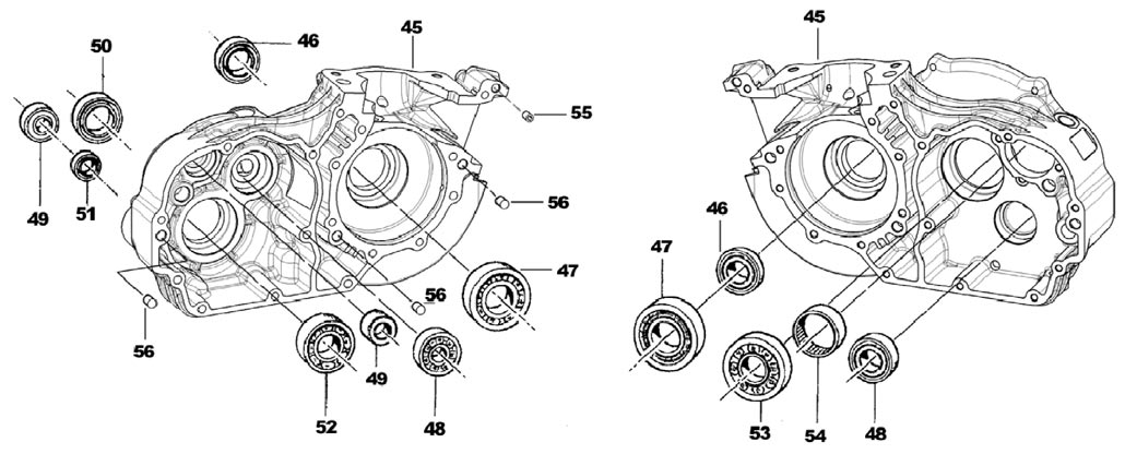Motoren TM Ersatzteile KZ 10,Kurbelgehuse KZ 10