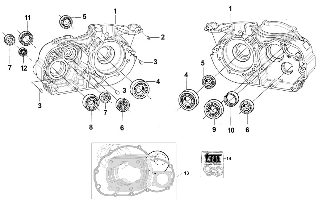 Motoren TM Ersatzteile KZ 10 B,Kurbelgehuse I KZ 10 B