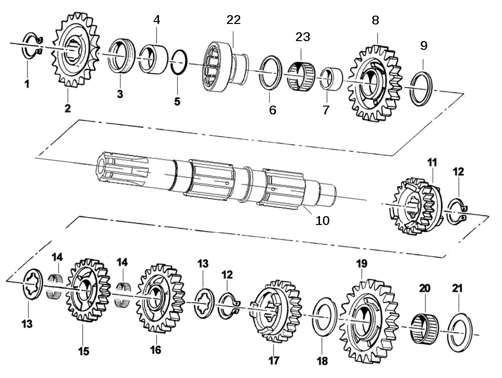 Motoren TM Ersatzteile KZ 10 B,Schaltwelle KZ 10 B,Schaltwelle KZ 10 B Modell 2014