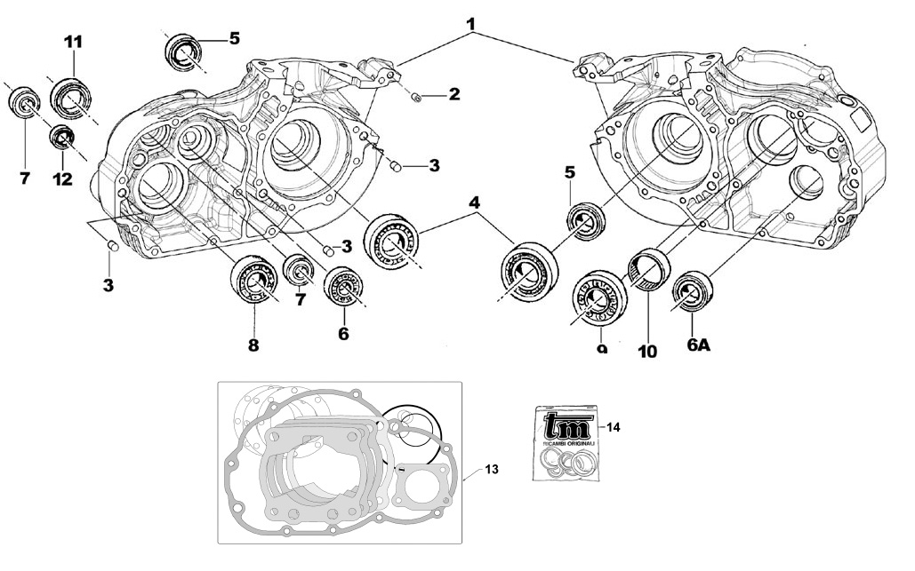 Motoren TM Ersatzteile KZ 10 C,Kurbelgehuse I KZ 10 C