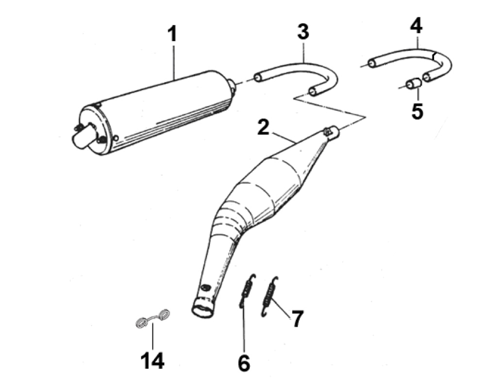 Motoren TM Ersatzteile KZ R1,Auspuffanlage KZ R1