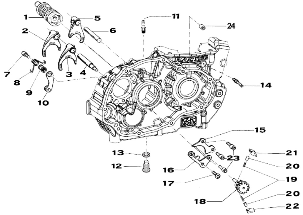 Motoren TM Ersatzteile KZ R1,Schaltung KZ R1