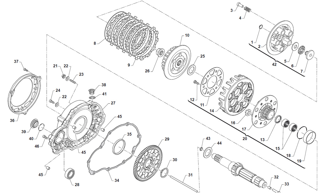 Motoren TM Ersatzteile KZ R2,Kupplung KZ R2