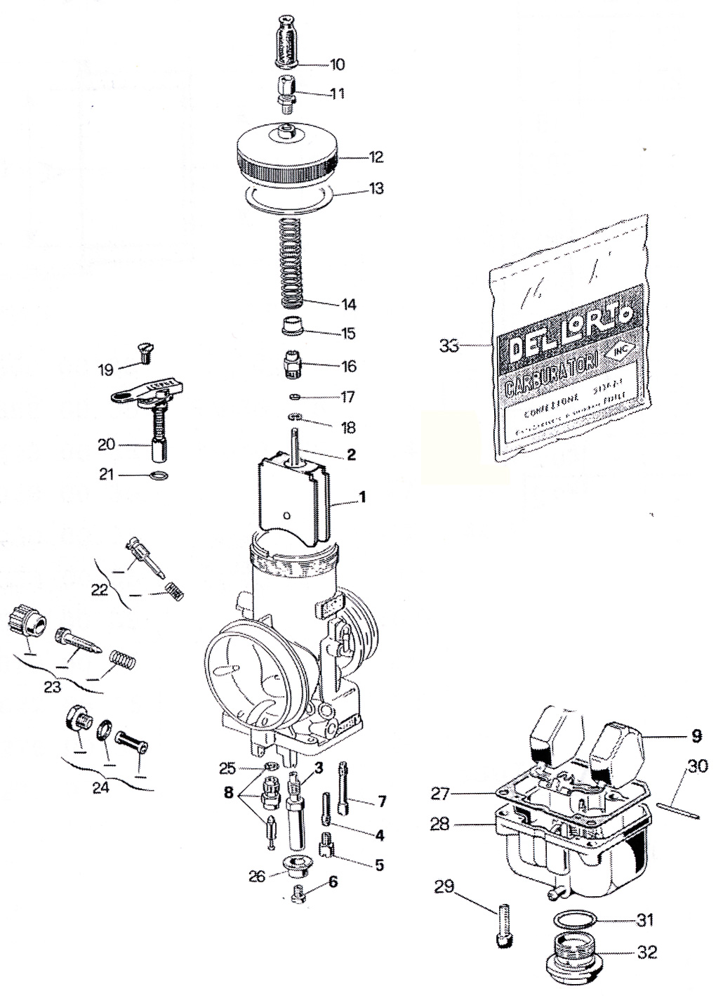 Motoren Zubehr Vergaser,Dell Orto VHSH 30