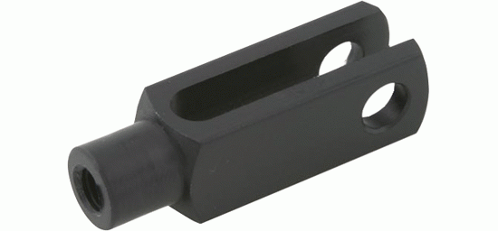 Bild 1 - Gabel fr Bremsstange  Aluminium:  Lnge: 36mm    Farbe: schwarz