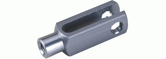 Bild 1 - Gabel fr Bremsstange  Aluminium:  Lnge: 36mm    Farbe: silber