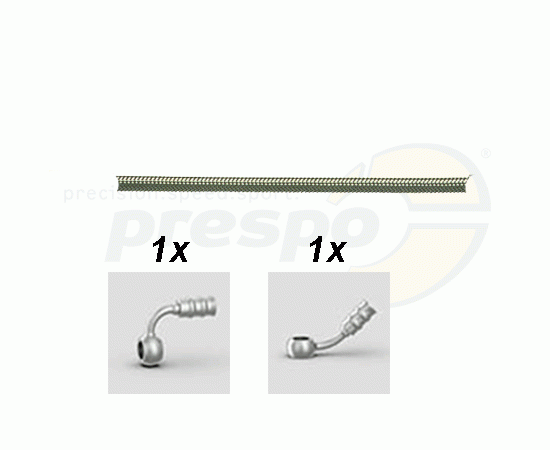 Bild 1 - Bremsleitung Stahlflex mit Anschlu fr Hohlschrauben   Lnge: 72cm