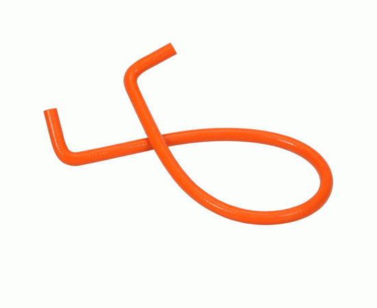 Bild 1 - Khlwasserschlauch SILIKON  mit Doppelbogen  (2x90)   Farbe: orange