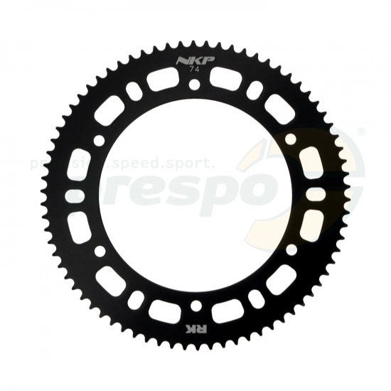 Bild 1 - Kettenrad Aluminium HQ  Typ 219   Z 74          Farbe: schwarz eloxiert