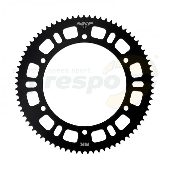 Bild 1 - Kettenrad Aluminium HQ  Typ 219   Z 77          Farbe: schwarz eloxiert