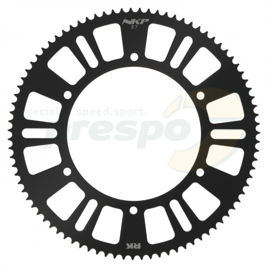 Bild 1 - Kettenrad Aluminium HQ  Typ 219   Z 87          Farbe: schwarz eloxiert