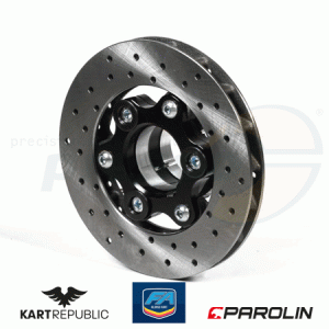 Bremsscheibe hinten  ''KZ''  KR/FA-KART    Modell: PAROLIN  komplett
