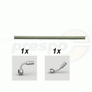 Bremsleitung Stahlflex mit Anschlu fr Hohlschrauben   Lnge: 72cm