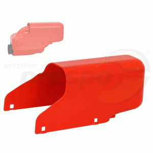 Regenhaube fr Ansauggeruschdmpfer RR  Modell: NOX2     Farbe: rot