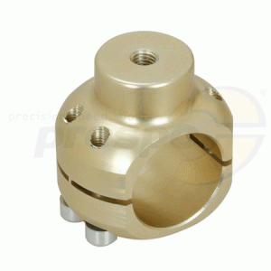 Rohrklemme Aluminium     30mm   Farbe: magnesium eloxiert