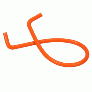 Khlwasserschlauch SILIKON  mit Doppelbogen  (2x90)   Farbe: orange
