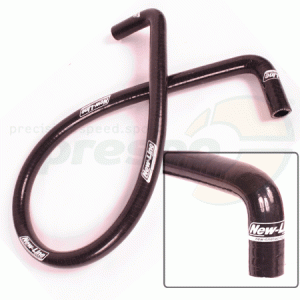 Khlwasserschlauch SILIKON  NEW-LINE   mit Doppelbogen  (2x90)   Farbe: schwarz