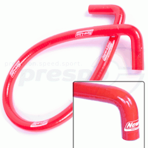 Khlwasserschlauch SILIKON  NEW-LINE   mit Doppelbogen  (2x90)   Farbe: rot