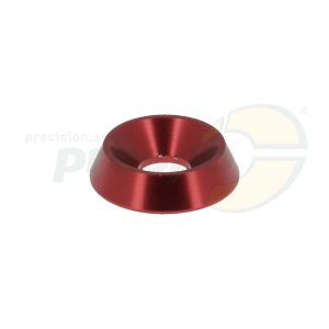 AL U-Scheibe fr SK-Schraube M6   18x6mm  Farbe: rot eloxiert